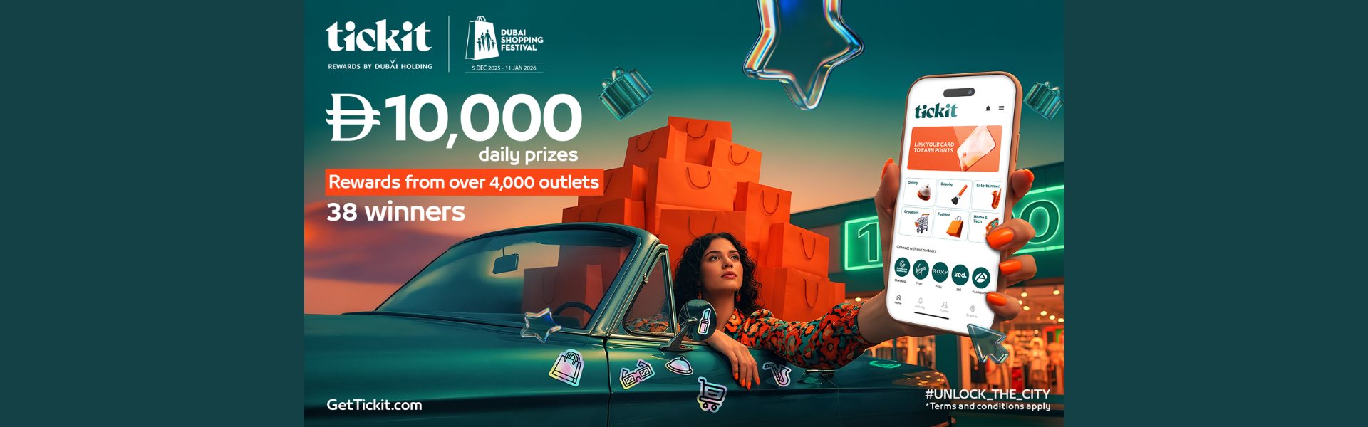 Tickit DSF Golden Tickit Campaign in Collaboration with Dubai Shopping Festival (“DSF”) 2025–2026